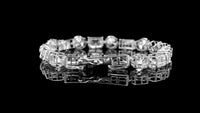 28.89 Carats Lab Grown Diamond 14K Gold Bracelet