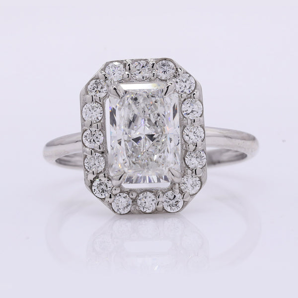 2.27 Carats Lab Grown Diamond 950 Platinum Ring