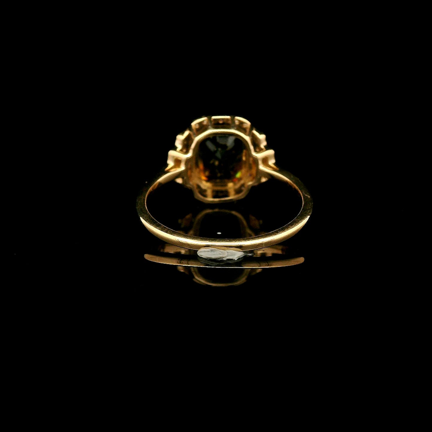 2.81 Ct Cushion Mixed Cut Natural Bi-Coloured Sapphire 14K Gold Ring