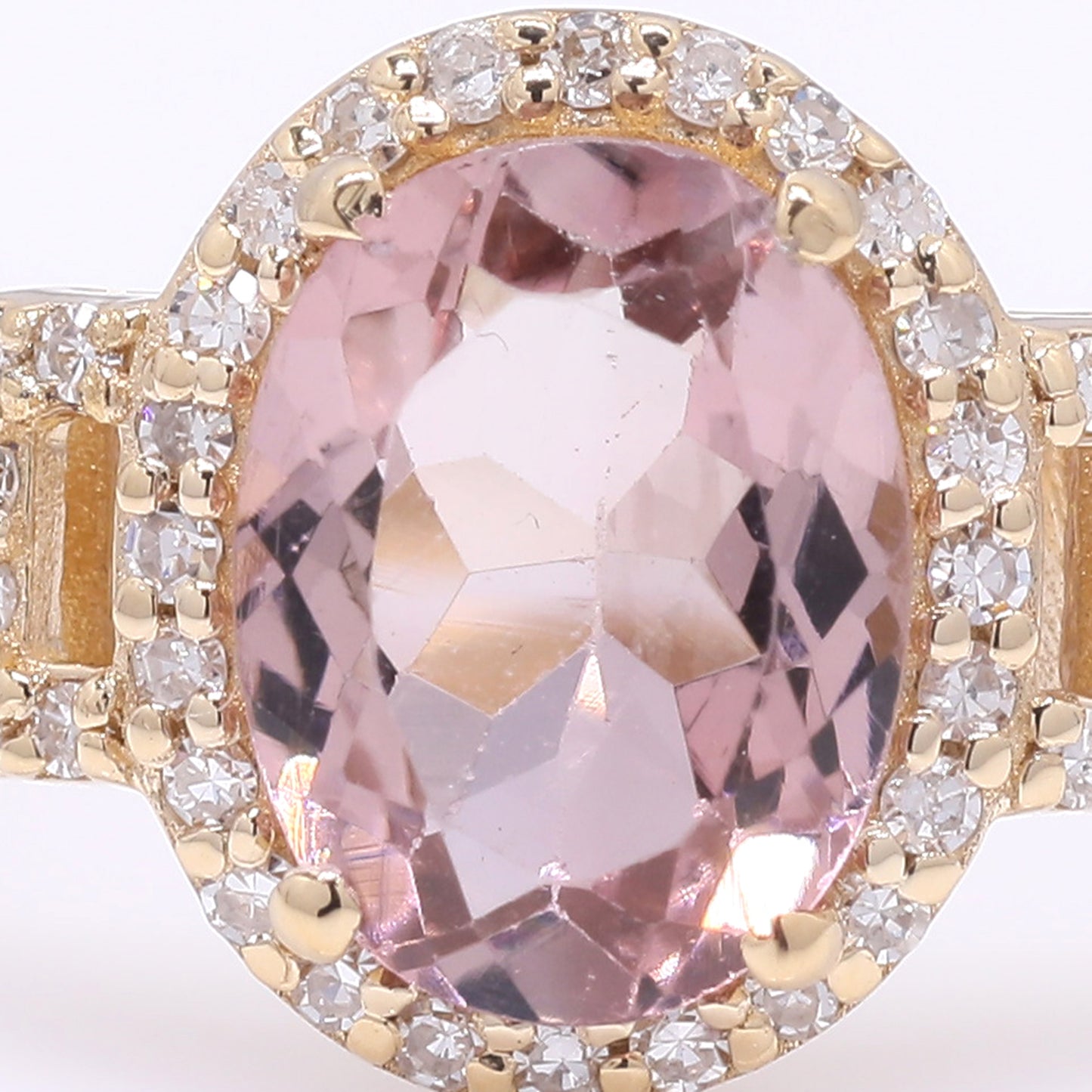 1.23 Ct Oval Mixed Cut Natural Tourmaline 14K Gold Ring