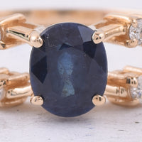 1.12 Ct Oval Natural Sapphire 14K Gold Ring