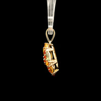 2.25 Ct Round Multi Sapphire 14K Gold Pendant