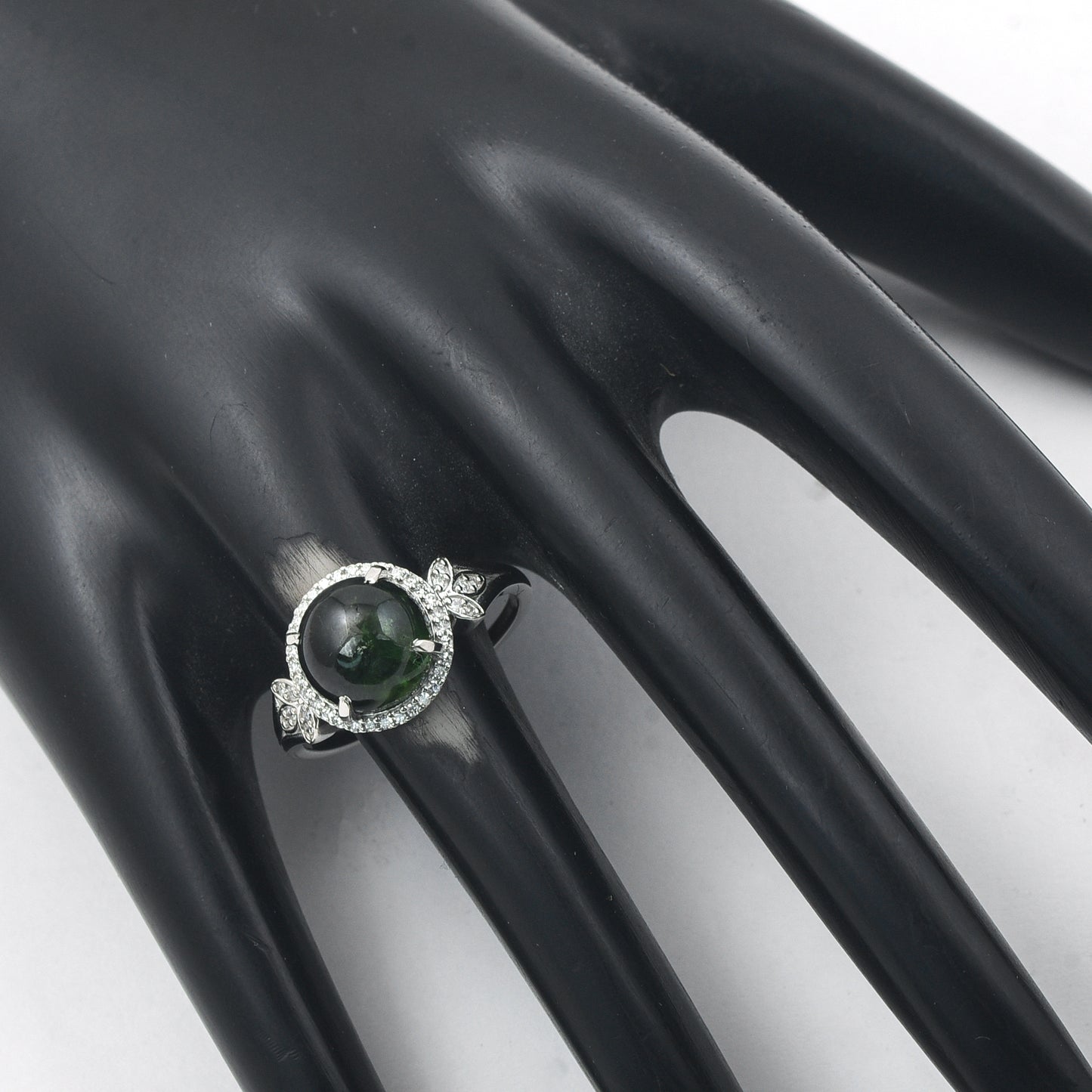 4.01 Ct Oval Mixed Cut Natural Tourmaline 950 Platinum Ring