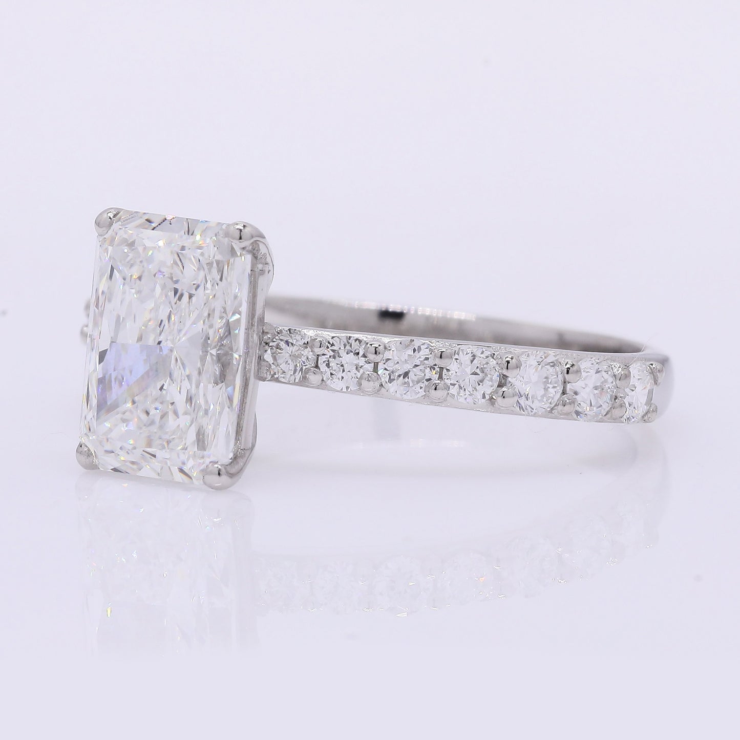 2.37 Carats Lab Grown Diamond 950 Platinum Ring