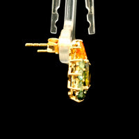 3.41 Ct Oval Tourmaline 14K Gold Earrings