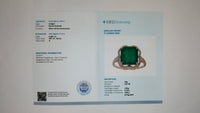 5.18 Ct Octagon Step Cut Natural Emerald 14K Gold Ring