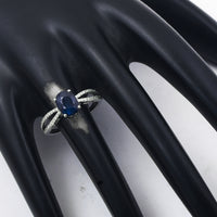 1.91 Ct Oval Mixed Cut Natural Sapphire 950 Platinum Ring