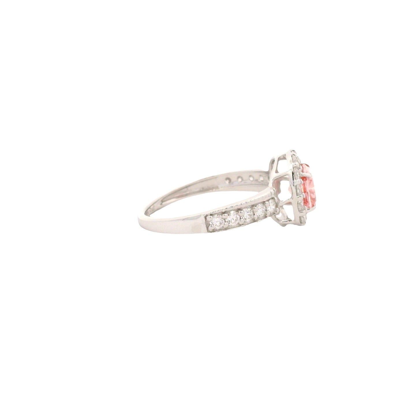 1.61 Carats Pink Lab Grown Diamond 14K Gold Ring