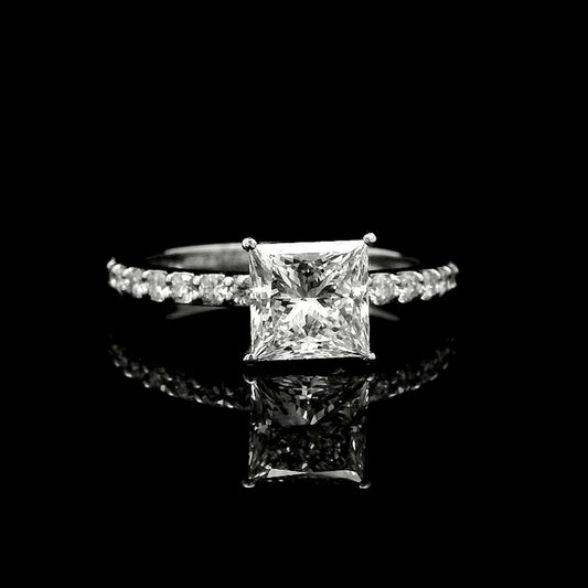 1.92 Carats Lab Grown Diamond 950 Platinum Ring