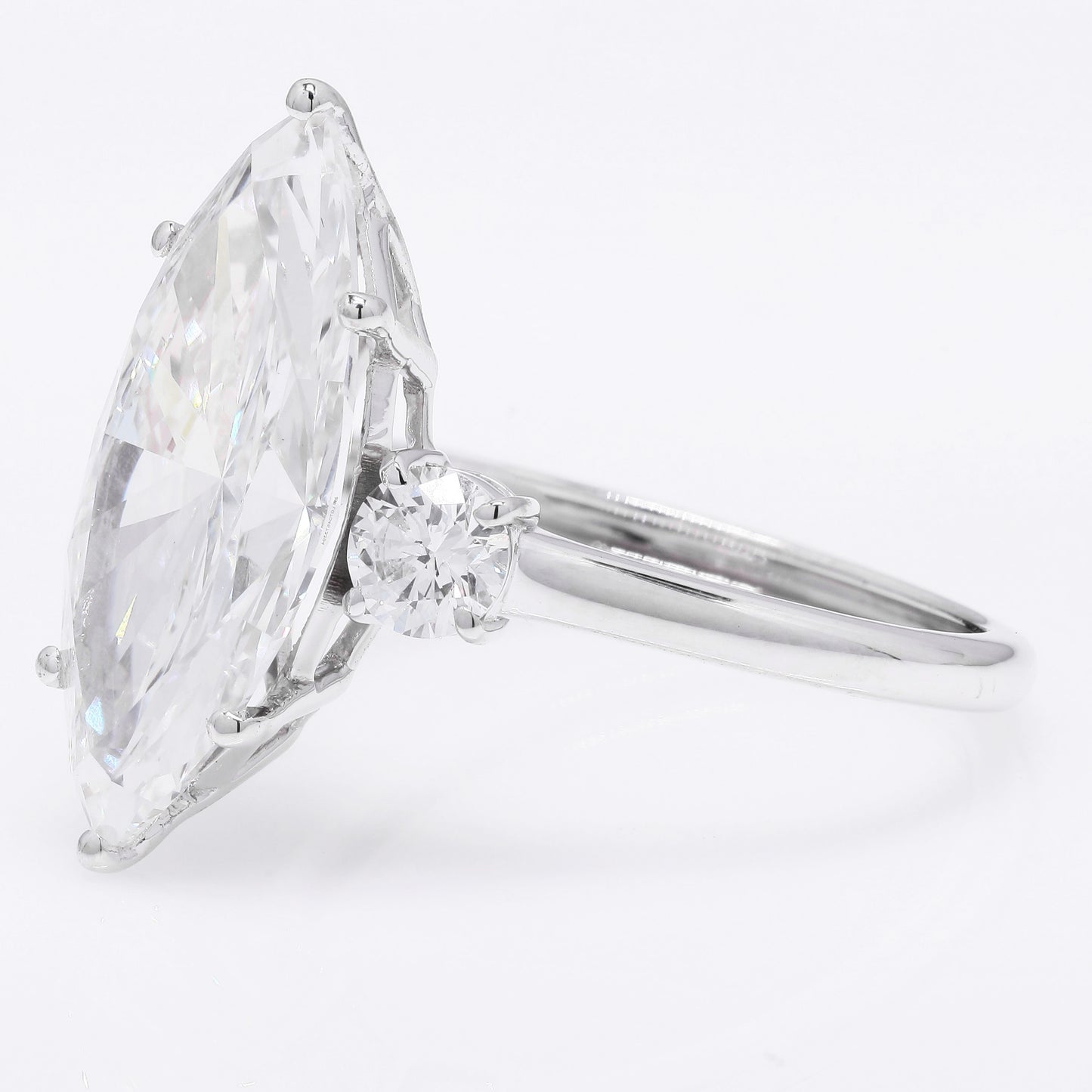 5.48 Ct Marquise Brilliant Lab Grown Diamond 14K Gold Ring