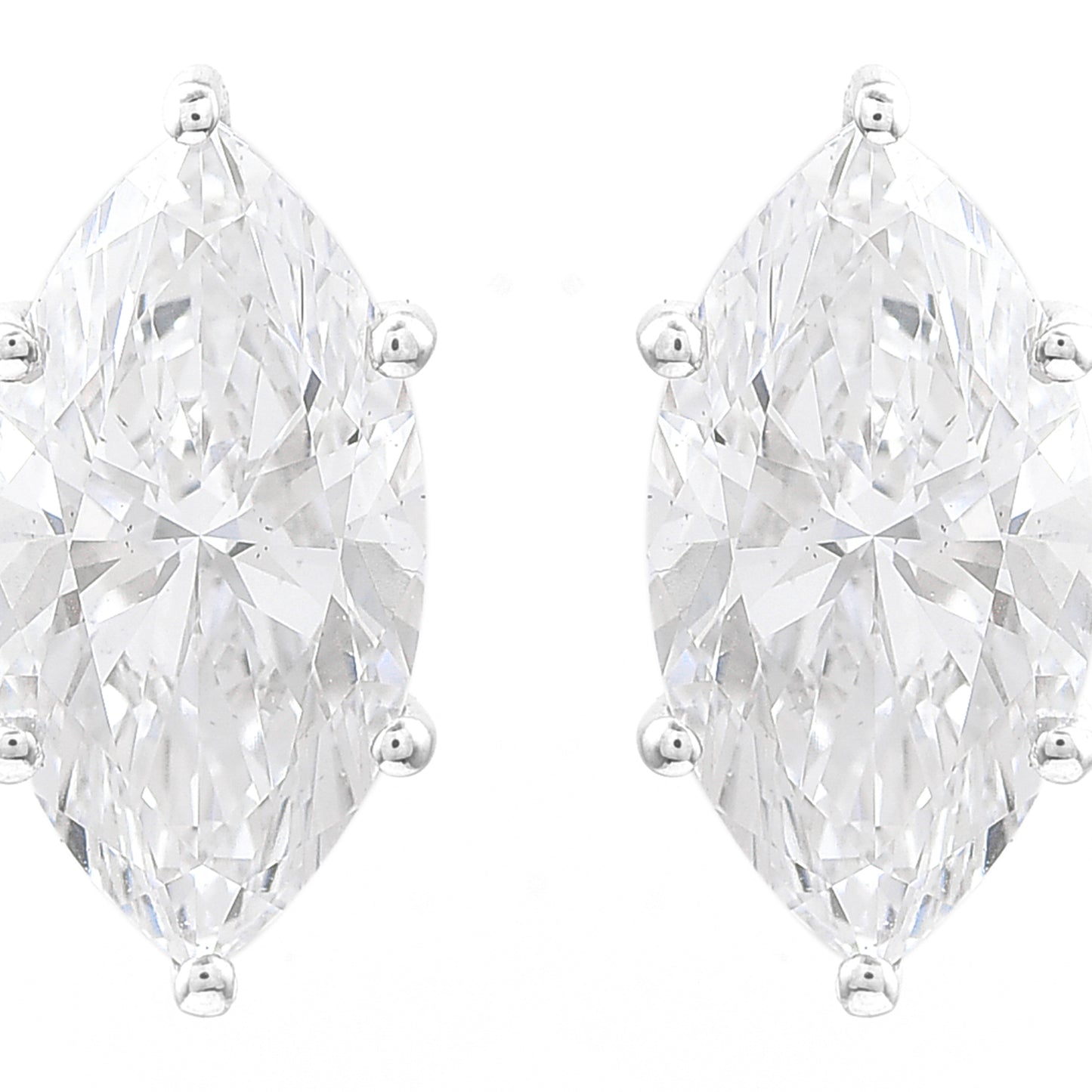 3.04 Carats Lab Grown Diamond 14K Gold Earrings