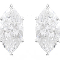 3.04 Carats Lab Grown Diamond 14K Gold Earrings