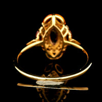 1.22 Ct Marquise Multi Sapphire 14K Gold Ring