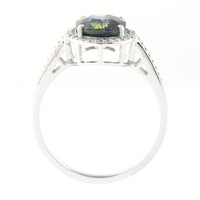 2.94 Ct Oval Mixed Cut Natural Bi-Coloured Sapphire 950 Platinum Ring