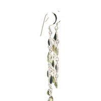 10.35 Ct Peridot, Sapphire 925 Sterling Silver Earrings
