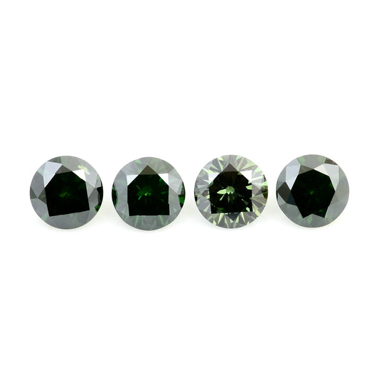 0.73 Green Diamond Round Loose Gemstone
