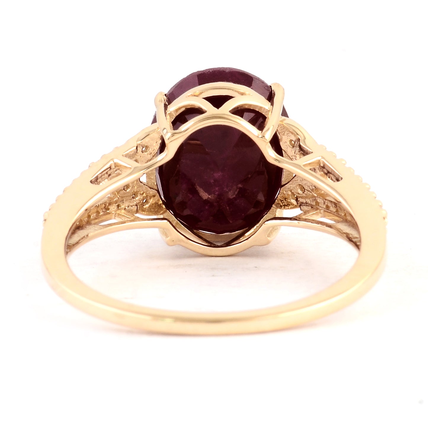 5.50 Ct Oval Mixed Cut Natural Corundum Ruby 14K Gold Ring