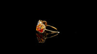 3.99 Ct Oval Multi Sapphire 14K Gold Ring