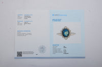 2.30 Ct Oval Mixed Cut Natural Sapphire 14K Gold Ring