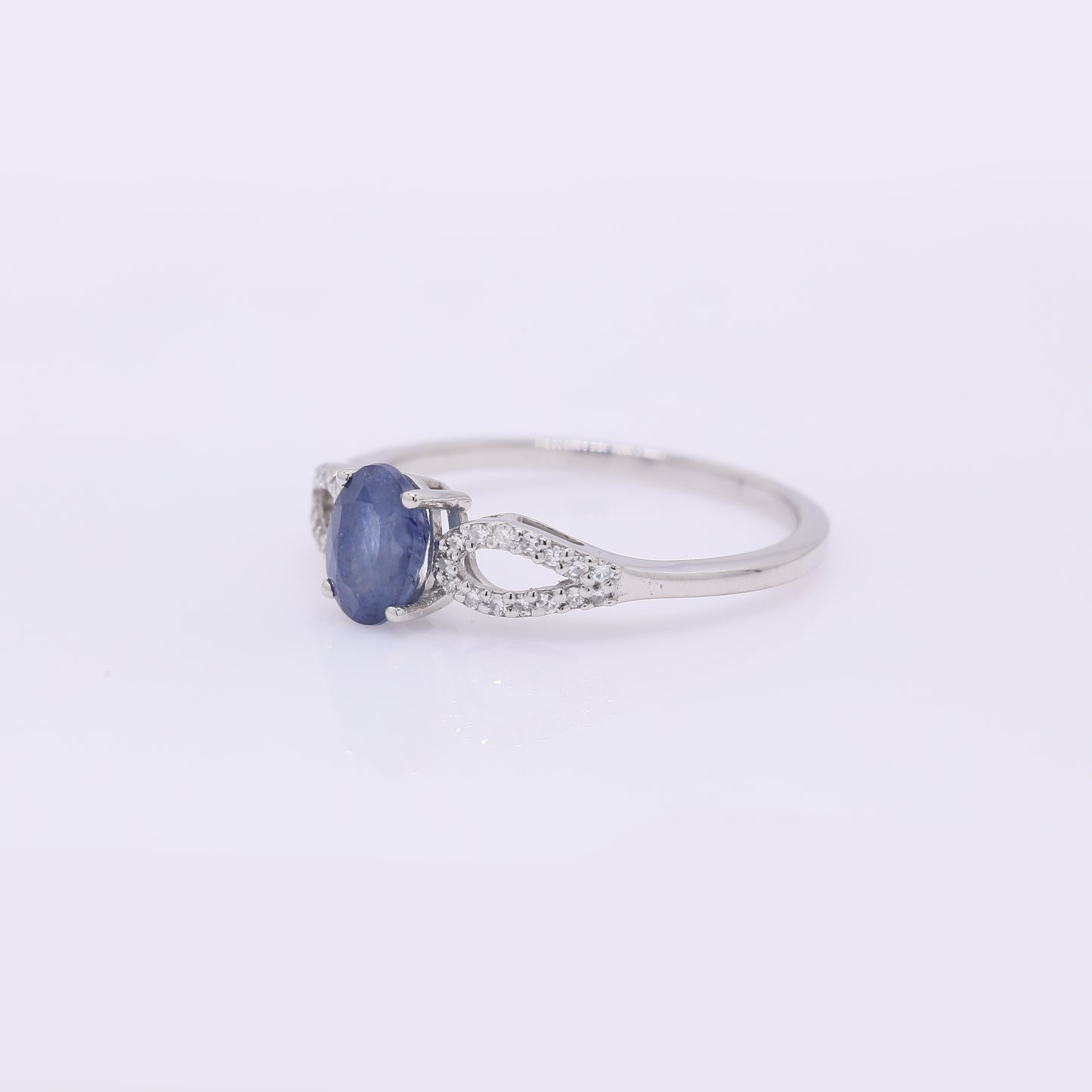 1.12 Ct Oval Mixed Cut Natural Sapphire 950 Platinum Ring