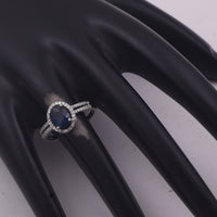 1.47 Ct Oval Mixed Cut Natural Sapphire 950 Platinum Ring