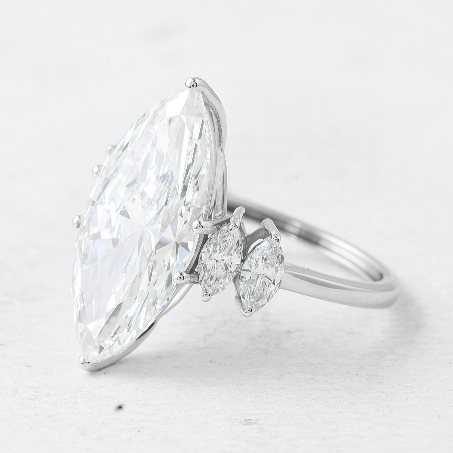 8.26 Ct Marquise Lab Grown Diamond 14K Gold Ring
