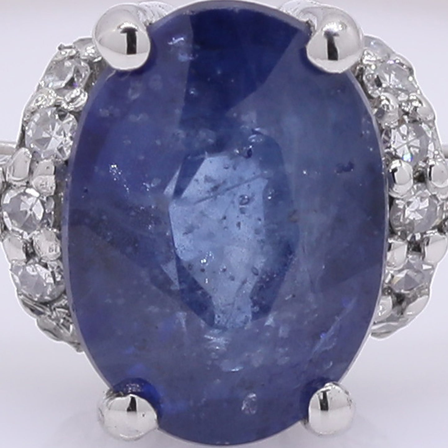 1.20 Ct Oval Mixed Cut Natural Sapphire 950 Platinum Ring