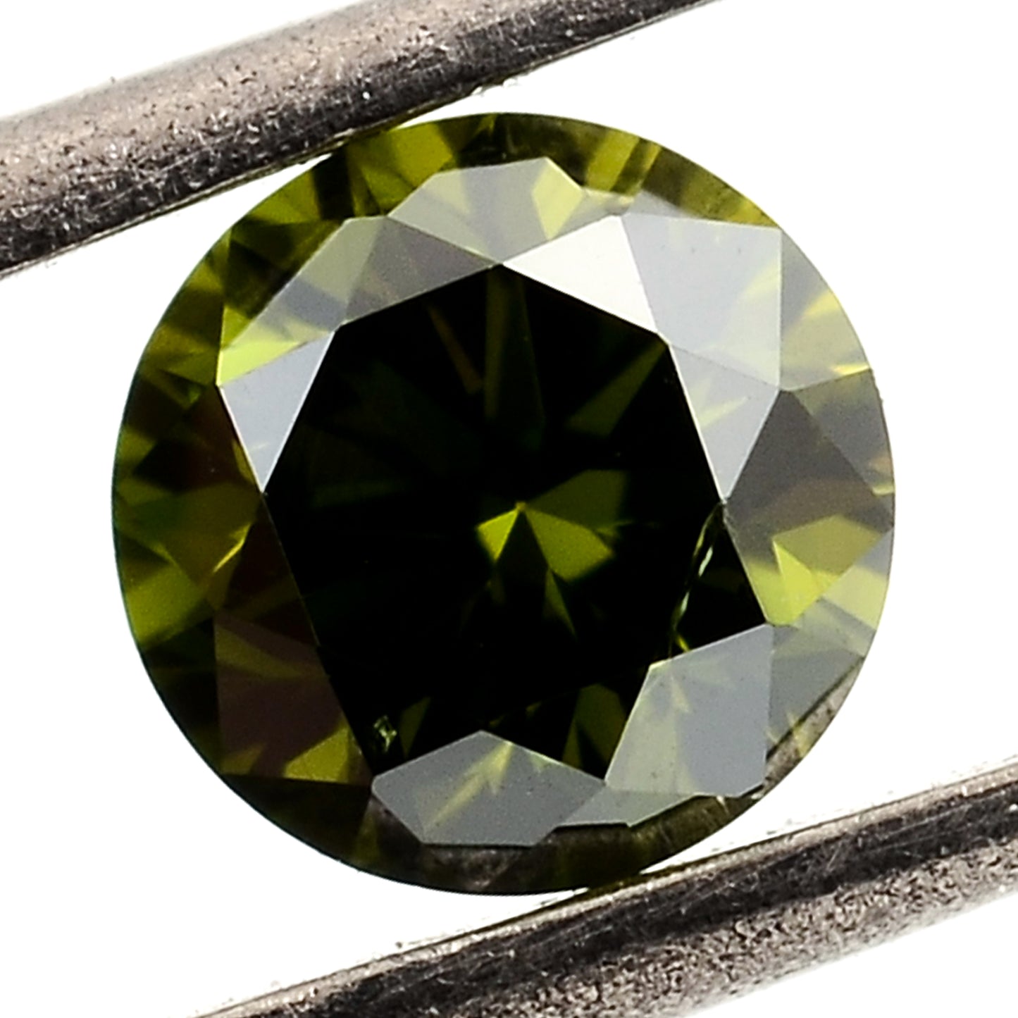 0.71 Green Diamond Round Loose Gemstone