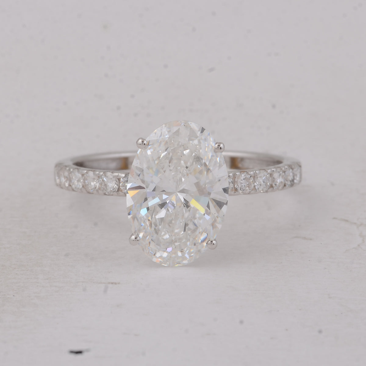 2.87 Carats Lab Grown Diamond 14K Gold Ring
