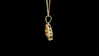 1.50 Ct Trillion Tourmaline 14K Gold Pendant