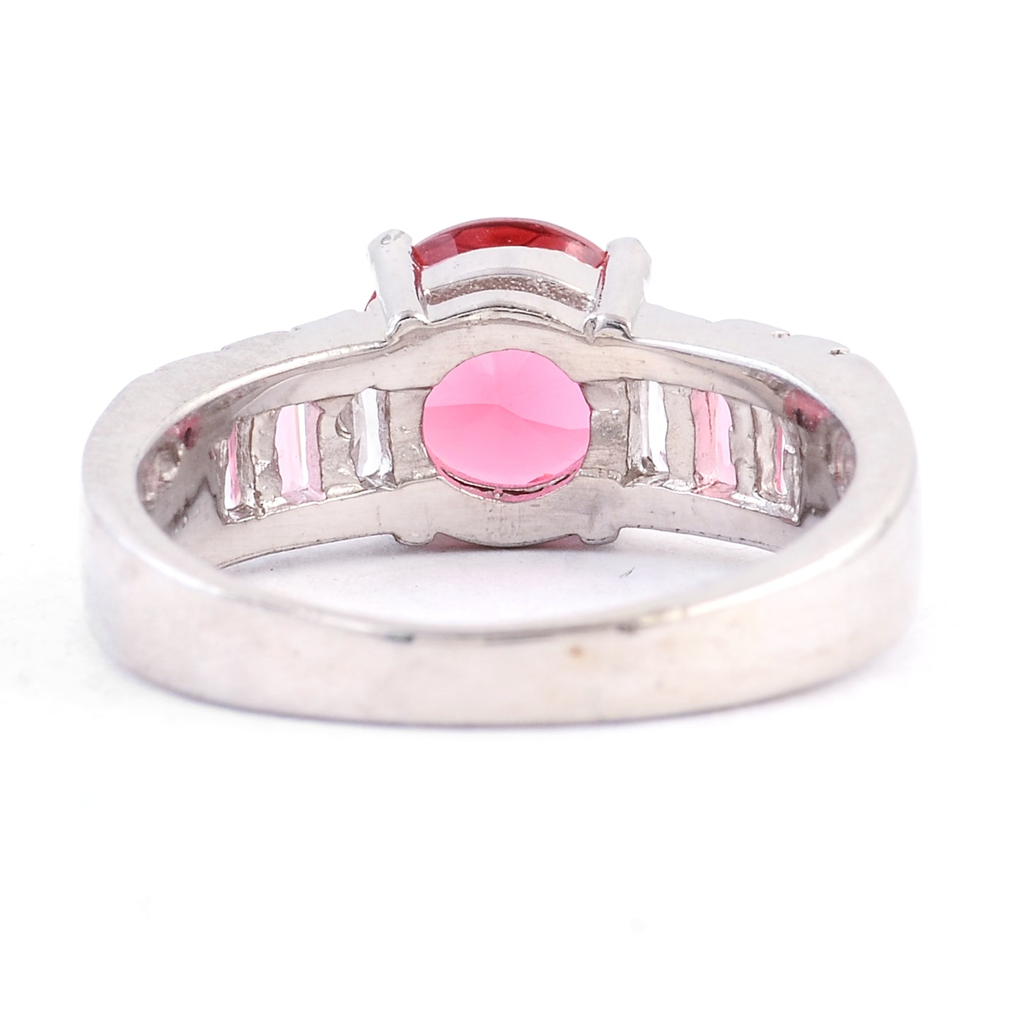 3.26 Ct Created Glass Cz 925 Sterling Silver Ring