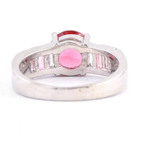 3.26 Ct Created Glass Cz 925 Sterling Silver Ring