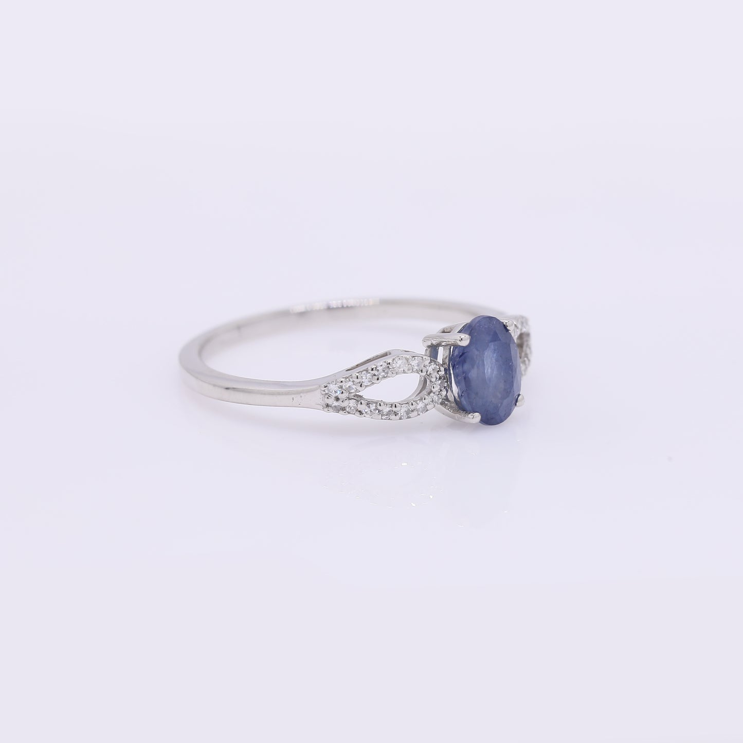 1.12 Ct Oval Mixed Cut Natural Sapphire 950 Platinum Ring