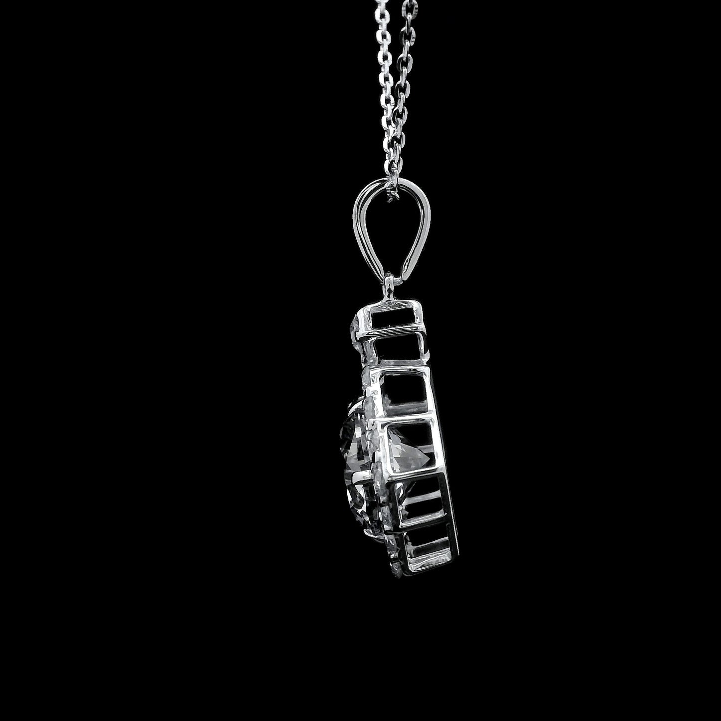 2.65 Carats Lab Grown Diamond 14K Gold Pendant