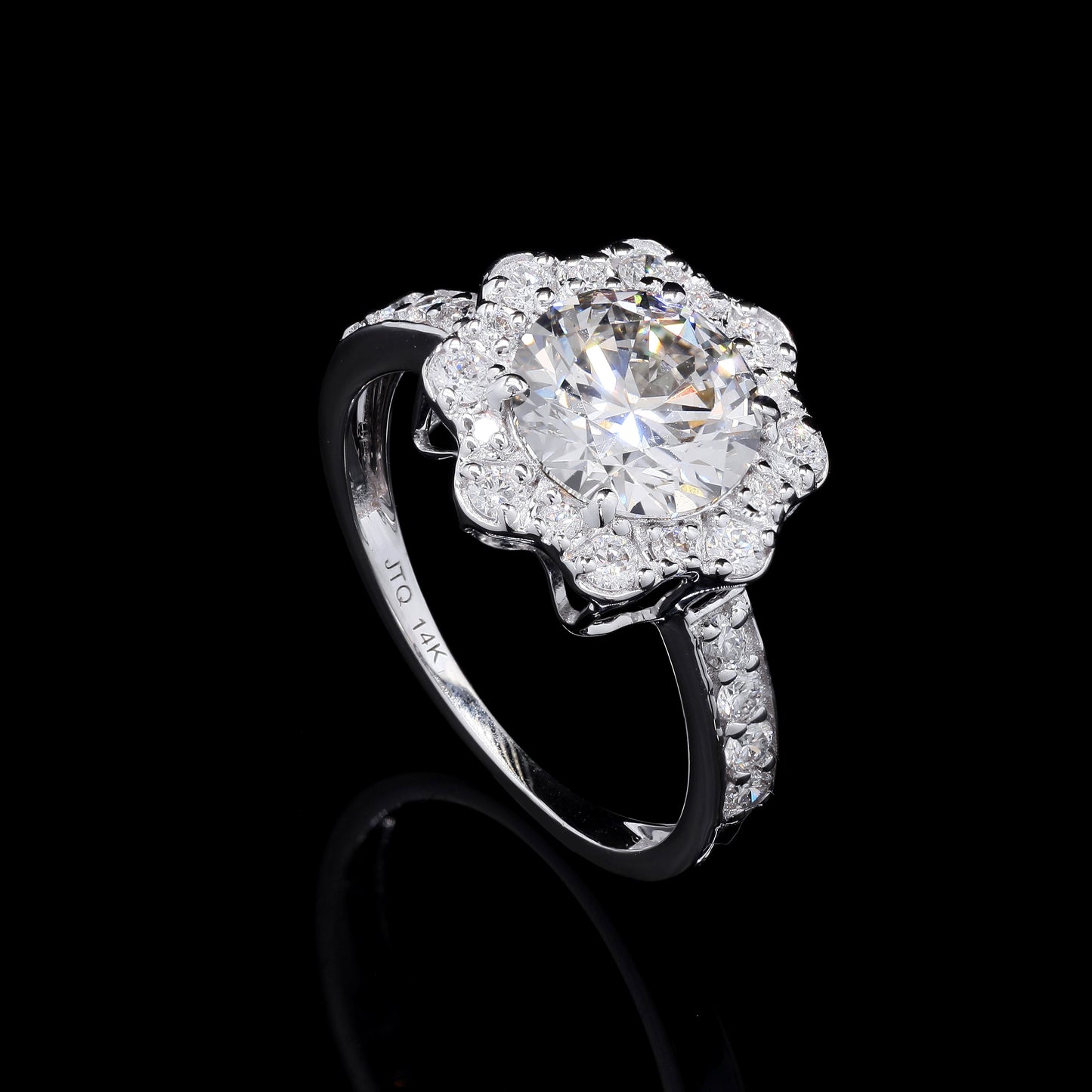 2.54 Carats Lab Grown Diamond 14K Gold Ring