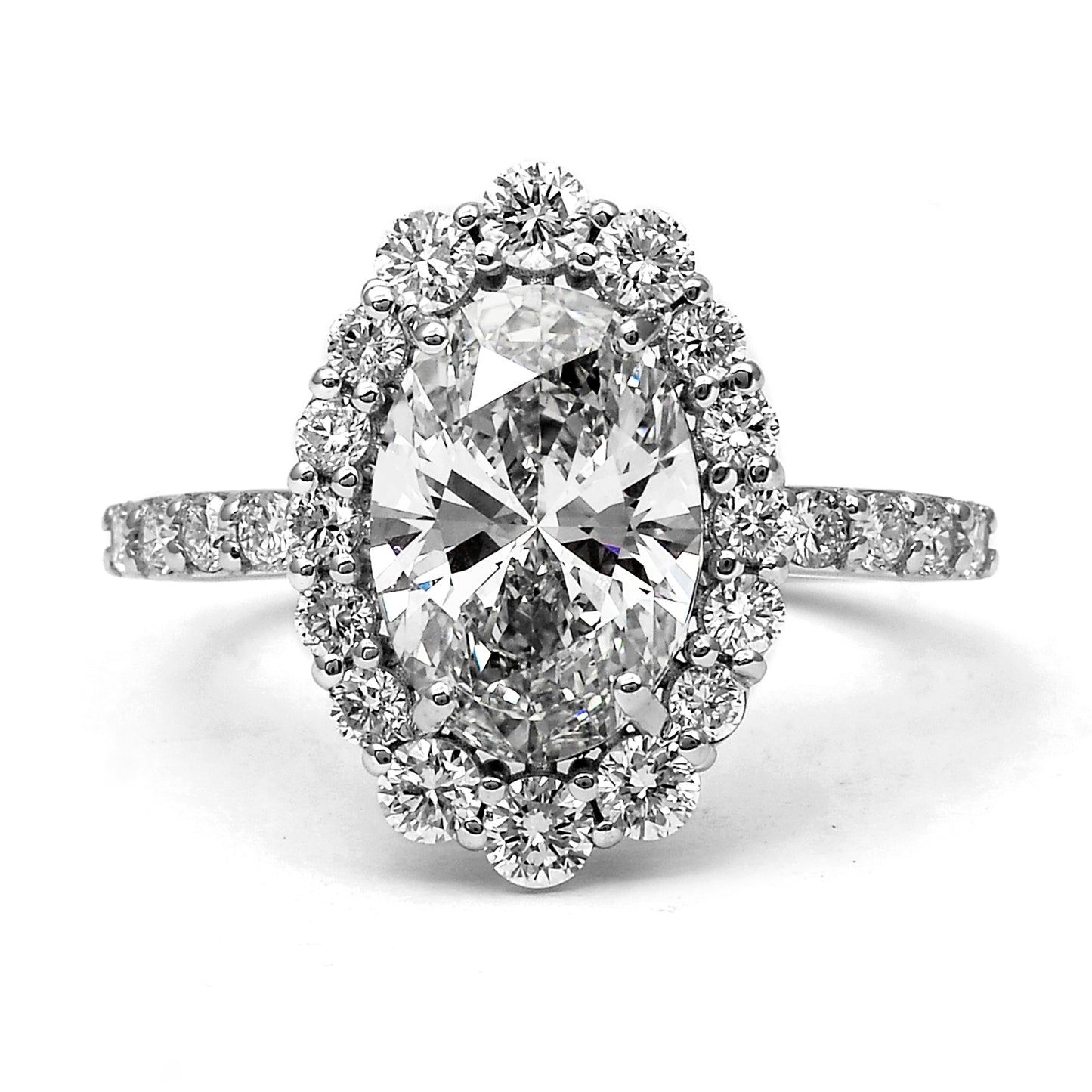 2.90 Carats Lab Grown Diamond 14K Gold Ring