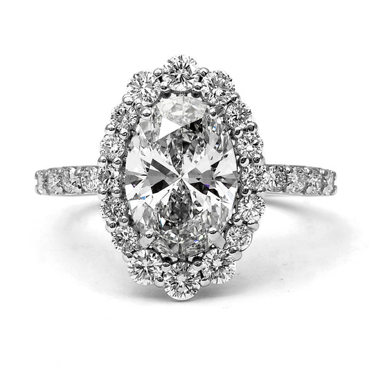 2.90 Carats Lab Grown Diamond 14K Gold Ring
