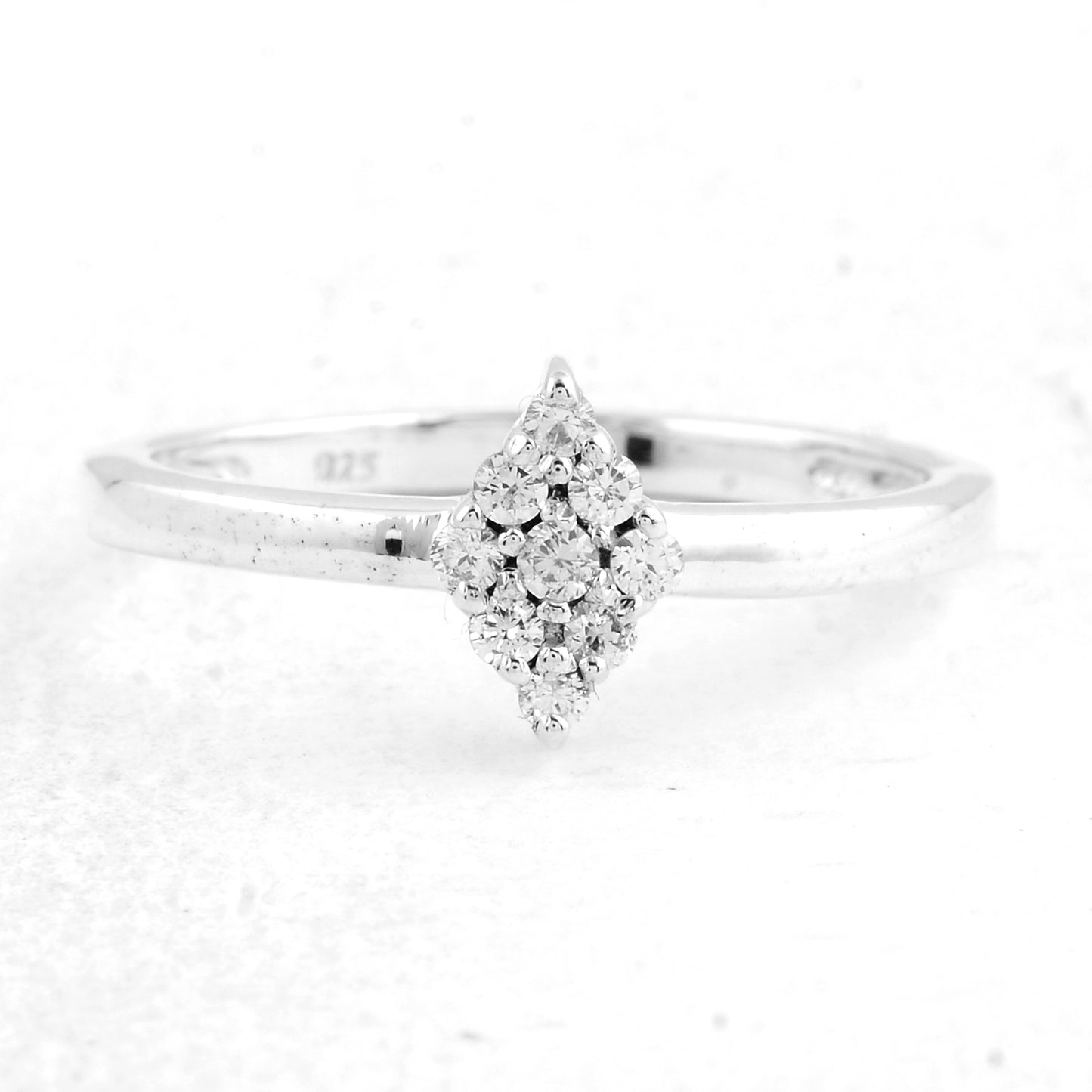 0.35 Ct Round Cubic Zirconia 925 Sterling Silver Ring