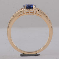 1.81 Ct Oval Sapphire 9K Gold Ring