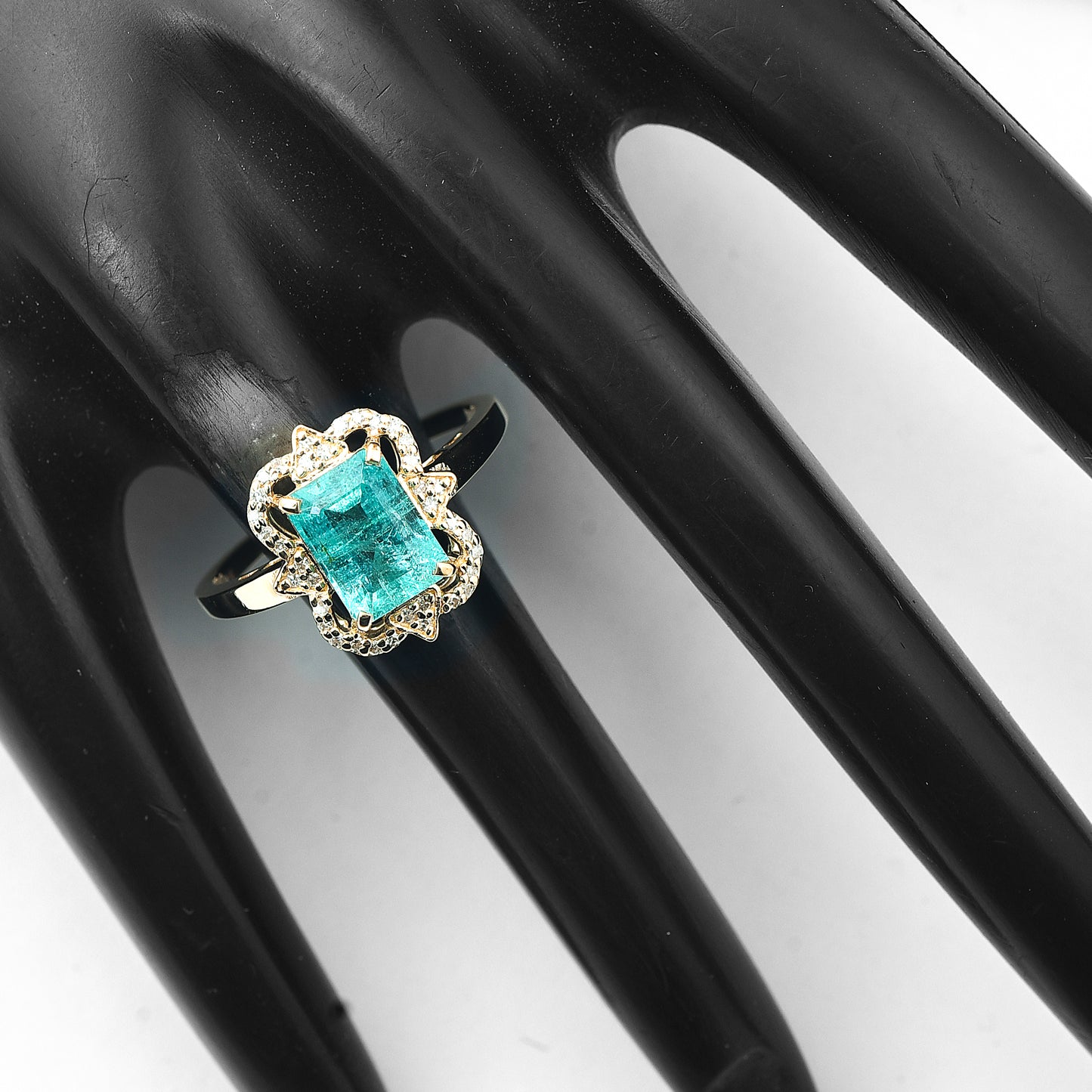 1.87 Ct Octagon Step Cut Natural Emerald 14K Gold Ring