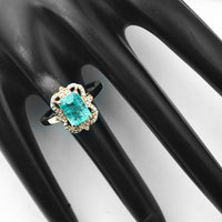 1.87 Ct Octagon Step Cut Natural Emerald 14K Gold Ring