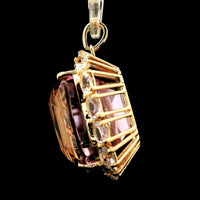 31.22 Ct Cushion Kunzite 14K Gold Pendant