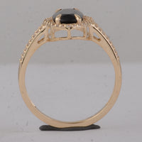 2.16 Ct Cushion Sapphire 9K Gold Ring