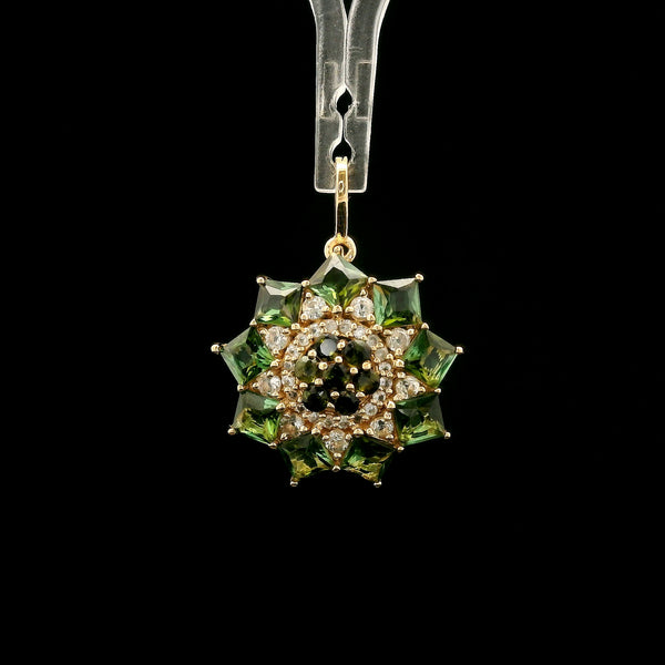1.83 Ct Square Tourmaline 14K Gold Pendant