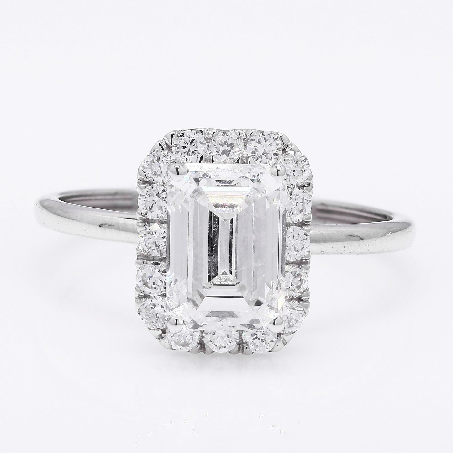 2.30 Ct Emerald Cut Lab Grown Diamond 14K Gold Ring