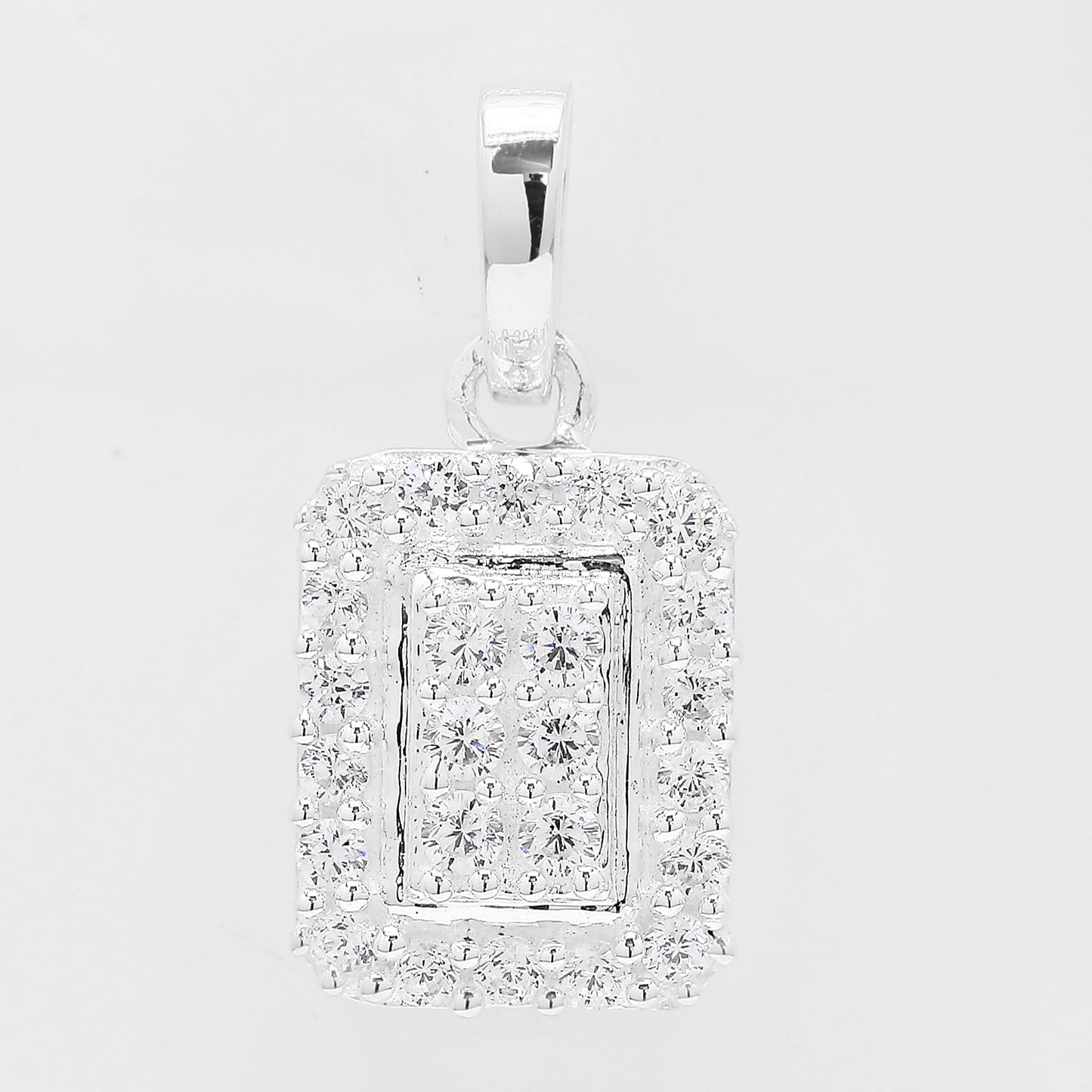 0.63 Ct Round Cubic Zirconia 925 Silver Pendant