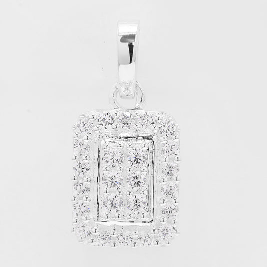 0.63 Ct Round Cubic Zirconia 925 Silver Pendant