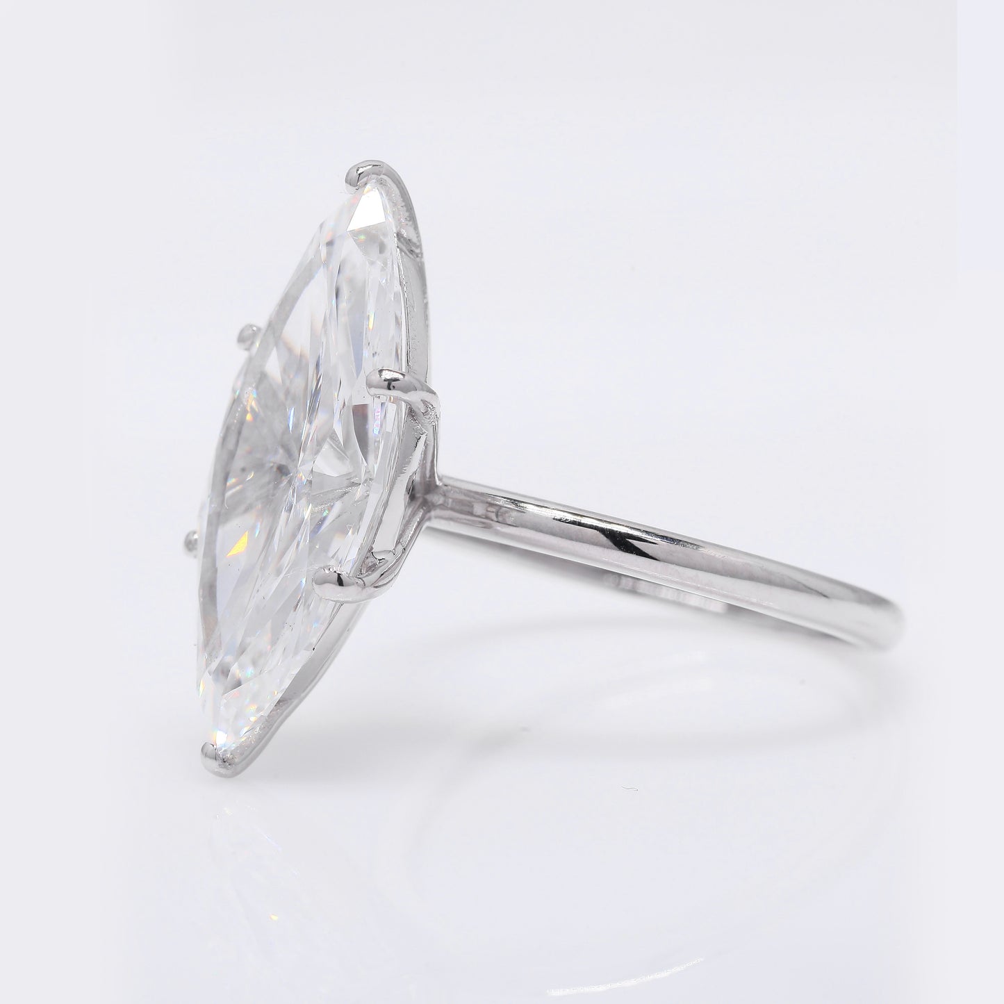 7.20 Ct Marquise Brilliant Lab Grown Diamond 950 Platinum Ring
