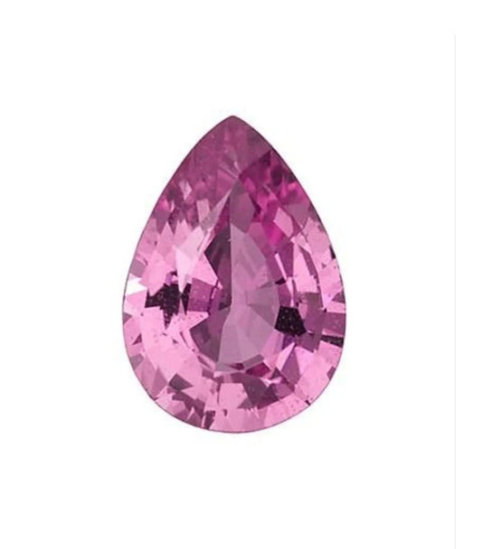 3.30 Carats Lab Grown Pink Sapphire Pear Loose Gemstone
