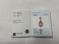2.41 Ct Pear Mixed Cut Natural Aquamarine 14K Gold Pendant